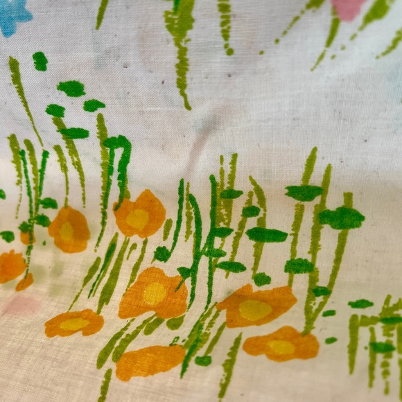Vintage Pillowcase Garden Butterfly Flower Garden 1970’s Burlington - Picture 7 of 11